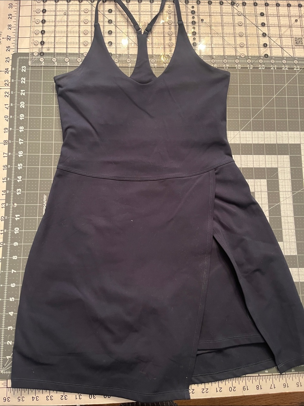 girlfriend collective Navy Racerback Skort Dress